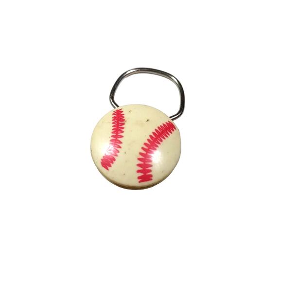 Vintage Cardinal Baseball Keychain Keyring Flaw - Picture 3 of 4